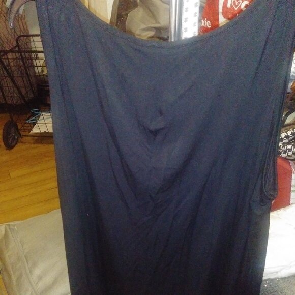 "DG" DIANE GILLMAN FOR HSN SLEEVELESS FLOWING CHIFFON TRIM TANK SIZE 3X - Picture 4 of 7